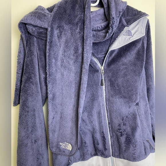 The North Face Women's Oso Hoodie Greystone Blue w/ Scarf & Hat Size M - Picture 12 of 16